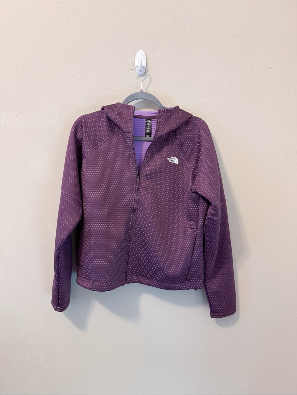 The North Face Purple Hooded Full-Zip Jacket, Circular Design